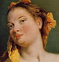 Tiepolo - Donna con mandolino-detail